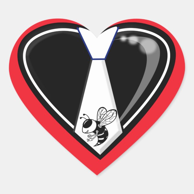 PEGATINA EN FORMA DE CORAZÓN TYBEE LOVE (Anverso)