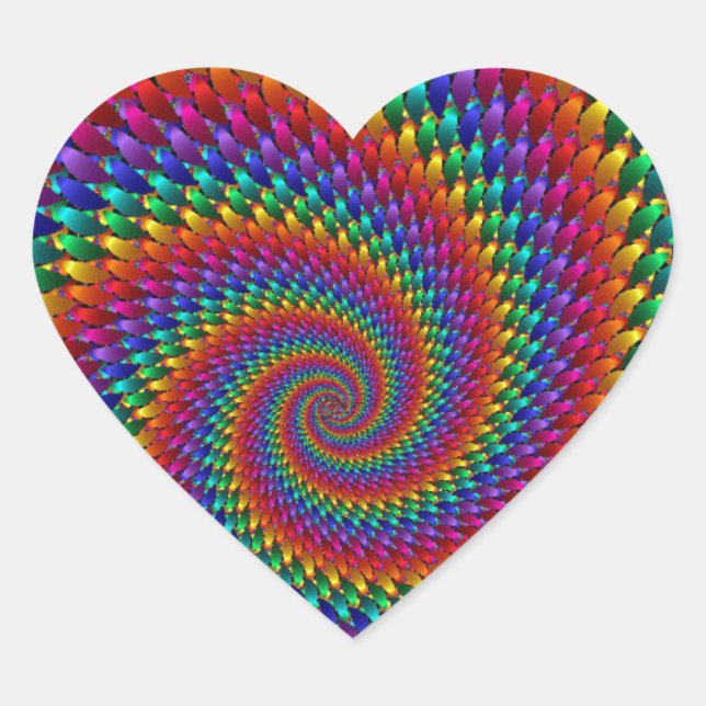 Pegatina En Forma De Corazón Tye básico (Anverso)