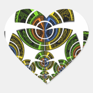 Pegatina En Forma De Corazón Último patrón de cultura tribal maasai africana co