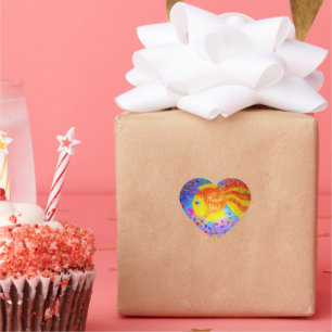 Pegatina En Forma De Corazón Un Año de Amor Peces Tropicales Cumpleaños 1