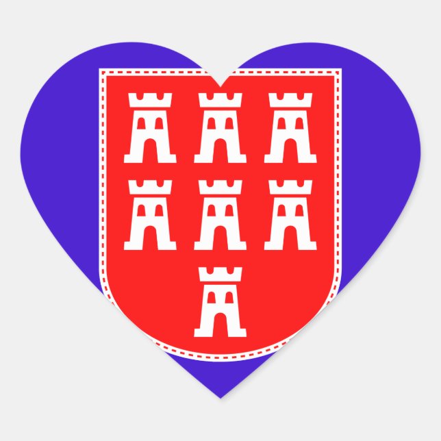 Pegatina En Forma De Corazón Un corazón para Saxonia (Anverso)