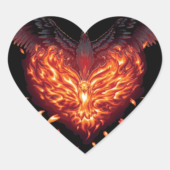 Pegatina En Forma De Corazón Un corazón renacido (Anverso)