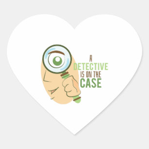 Pegatina En Forma De Corazón Un Detective Está En El Funda