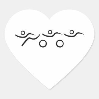 Pegatina En Forma De Corazón Un gran regalo de Triatlón para tu amigo o familia