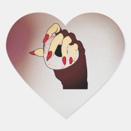 Pegatina En Forma De Corazón Un toque de visión trippy
