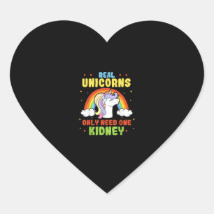 Pegatina En Forma De Corazón Un Unicornio Real Sólo Necesita Un Donante De Órga