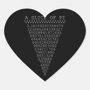 Pegatina En Forma De Corazón Una parte lista del pi