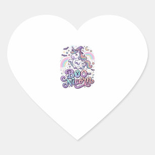 Pegatina En Forma De Corazón Unicorn Boo-nicorn Vector Premium Diseño Vectorial