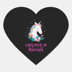 PEGATINA EN FORMA DE CORAZÓN UNICORN MAGIC