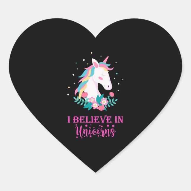 PEGATINA EN FORMA DE CORAZÓN UNICORN MAGIC (Anverso)