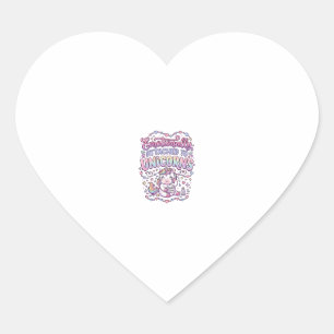 Pegatina En Forma De Corazón Unicornio Emocionalmente Apegado a Unicornios Orig