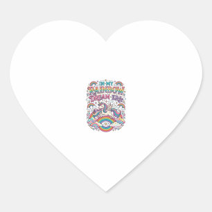 Pegatina En Forma De Corazón Unicornio En Mi Época De Ropa Colorida De Sueño De