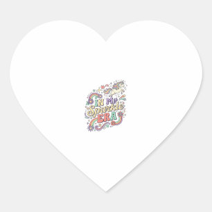 Pegatina En Forma De Corazón Unicornio En Mi Era Brillante Ropa Kawaii Gráfica_