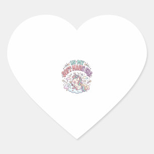 Pegatina En Forma De Corazón Unicornio En Mi Era De Magia Suave Producto Retro 