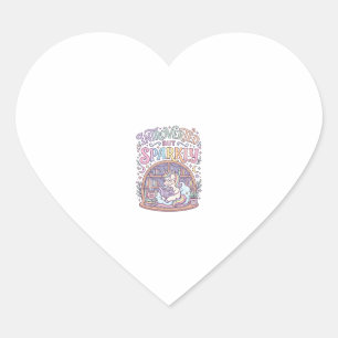 Pegatina En Forma De Corazón Unicornio introvertido pero brillante original bla