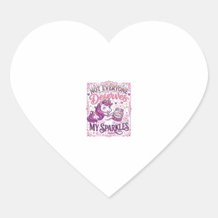 Pegatina En Forma De Corazón Unicornio No Todos Merecen Mis Brillos Elegantes