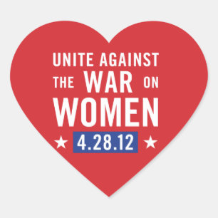 Pegatina En Forma De Corazón Unido contra la guerra en el pegatina del corazón