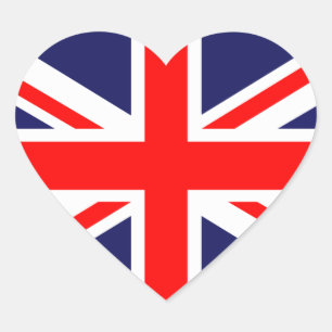 Pegatina En Forma De Corazón Union Jack - Bandera del Reino Unido