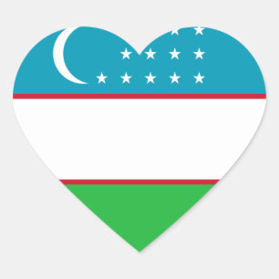 Pegatina En Forma De Corazón Uzbekistán
