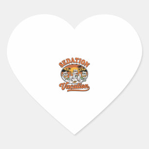 Pegatina En Forma De Corazón Vacaciones de Sedación Diseño de Camiseta de Humor