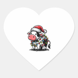 Pegatina En Forma De Corazón Vacas Navidades Vestidos Vestidos Para Niños