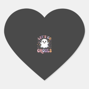 Pegatina En Forma De Corazón Vamos Fantasmas Diseño Gráfico de Fantasmas de Hal