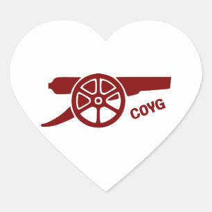 Pegatina En Forma De Corazón Vamos Gunners COYG