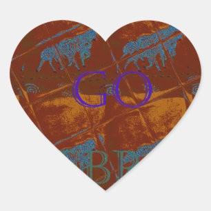 Pegatina En Forma De Corazón Vamos Zebra Safari Art Print/Graphic