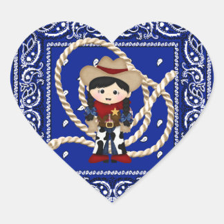 Pegatina En Forma De Corazón Vaquera