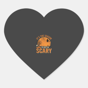 Pegatina En Forma De Corazón Vector Castillo Embrujado de Halloween Espeluznant