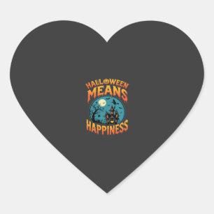 Pegatina En Forma De Corazón Vector de Casa Embrujada de Felicidad de Halloween