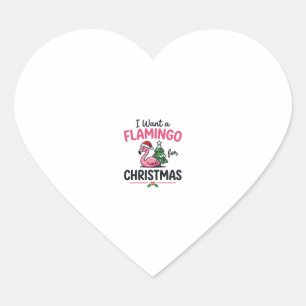 Pegatina En Forma De Corazón Vector de cita de Navidad de flamenco