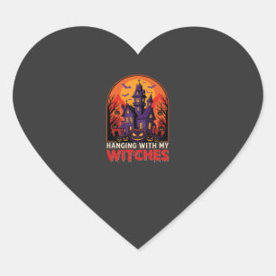 Pegatina En Forma De Corazón Vector de luna de calabaza monstruo de laboratorio