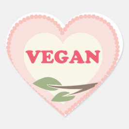 Pegatina En Forma De Corazón Vegan Heart