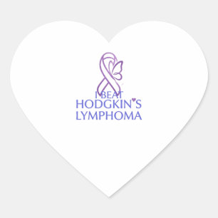Pegatina En Forma De Corazón Vencí el linfoma de Hodgkin
