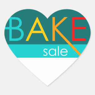 Pegatina En Forma De Corazón venta de pasteles (tipográfico)