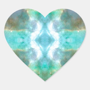 Pegatina En Forma De Corazón Ventana al arte espacial en el cielo
