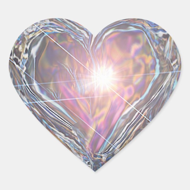 Pegatina En Forma De Corazón Ventana de mi corazón (Anverso)