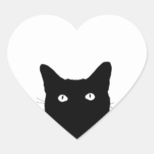 Pegatina En Forma De Corazón Veo un clic de gato para seleccionar tu decoración