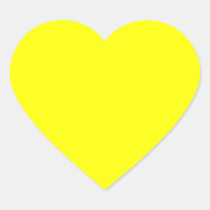 Pegatina En Forma De Corazón Verdadero placer de flúo amarillo para el Persona