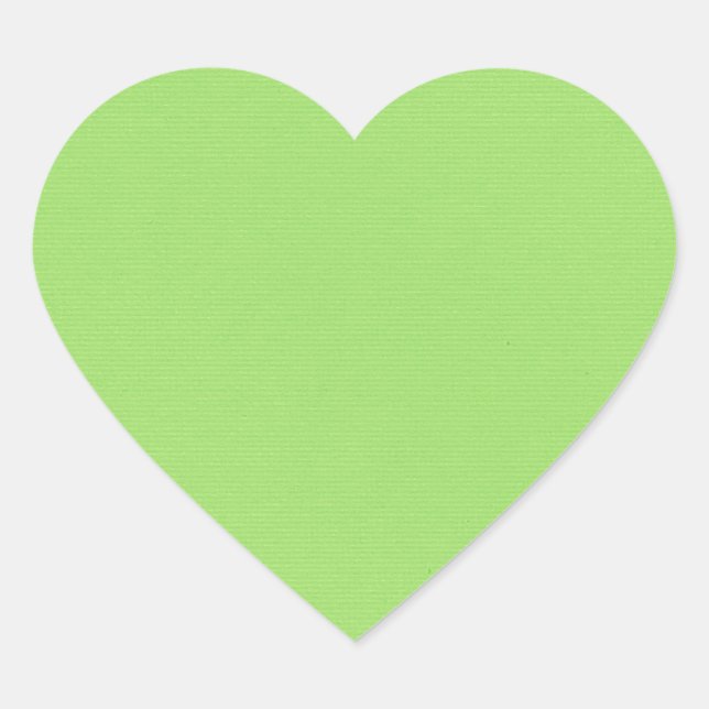 Pegatina En Forma De Corazón Verde Sólido (Anverso)