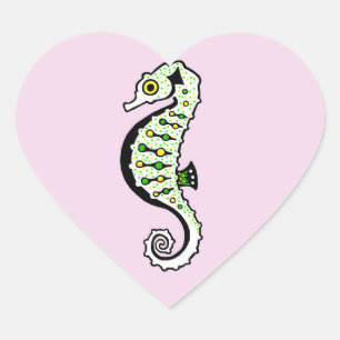 Pegatina En Forma De Corazón Vida salvaje - Cute me encantan los SEAHORSES - Ro