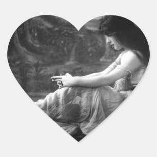 Pegatina En Forma De Corazón Viñeta 1913 Evelyn Nesbit