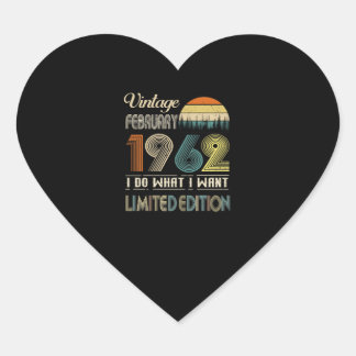 Pegatina En Forma De Corazón Vintage Febrero 1962 Hago Lo Que Quiero Limitado