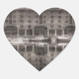 Pegatina En Forma De Corazón Vintage Royal Albert Dock Liverpool