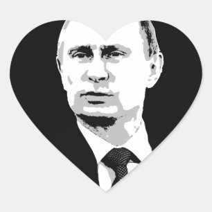Pegatina En Forma De Corazón Vladímir Putin