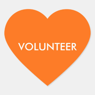 PEGATINA EN FORMA DE CORAZÓN VOLUNTARIO