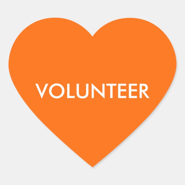 PEGATINA EN FORMA DE CORAZÓN VOLUNTARIO (Anverso)