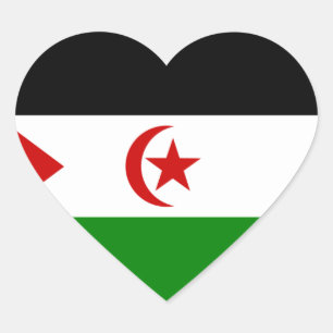 Pegatina En Forma De Corazón Western Sahara