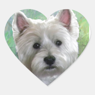 PEGATINA EN FORMA DE CORAZÓN WESTIE